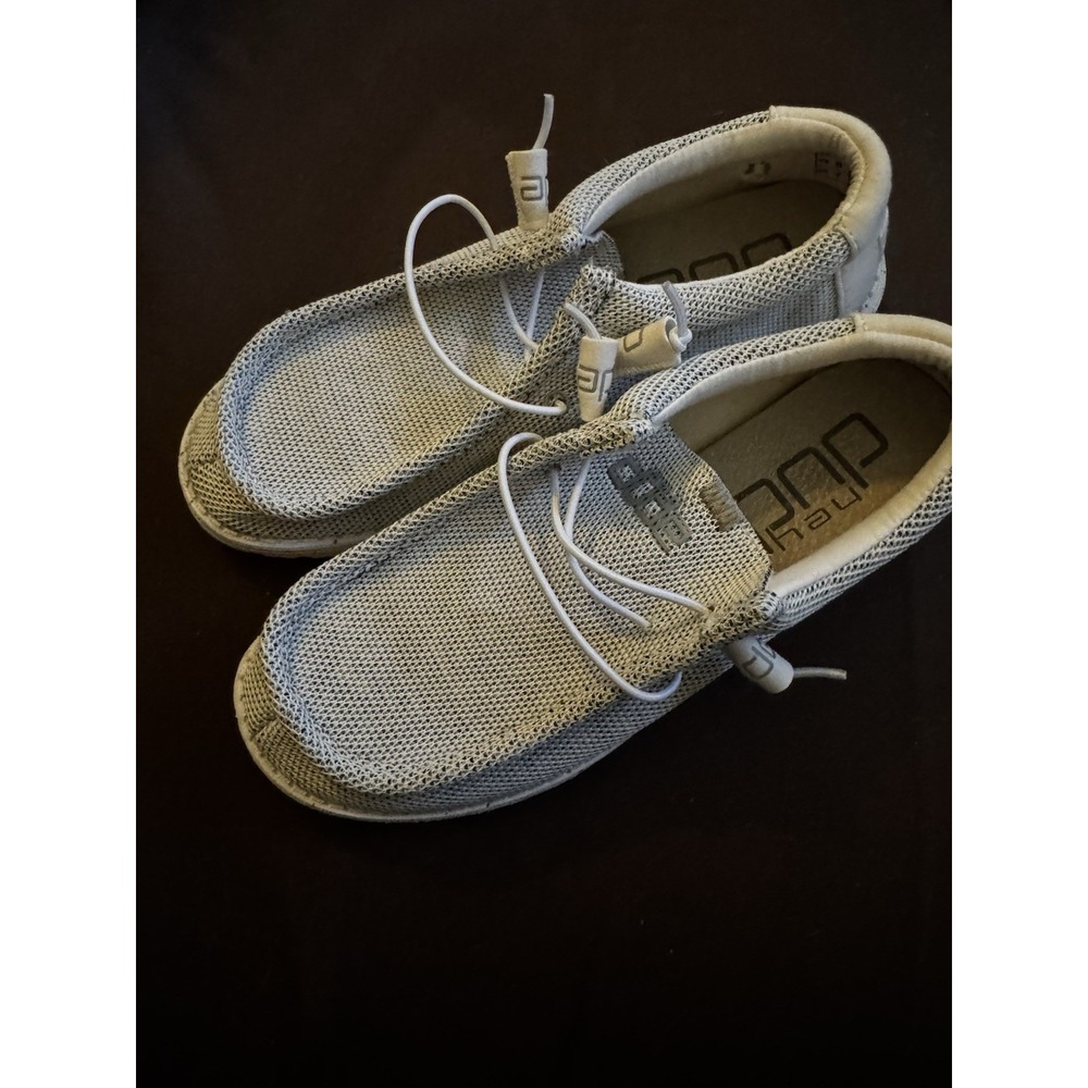 Size 8 Hey Dude Wally Stretch Sox Ash gray Casual Men Loafers Work 1x SB22